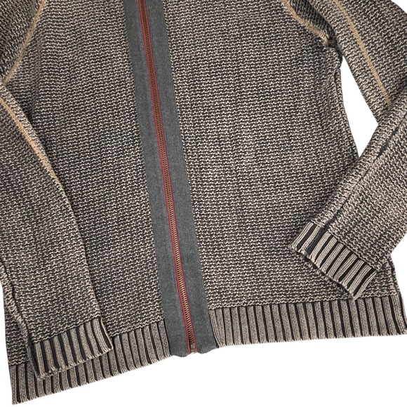 Carbon2Cobalt Men’s Summit Sweater Sherpa Hoodie Zip Brown Heavy Medium - Picture 11 of 13